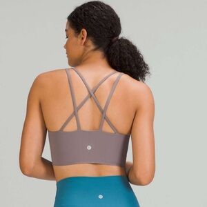 Lululemon Like a Cloud Ribbed Longline Bra in Lunar Rock